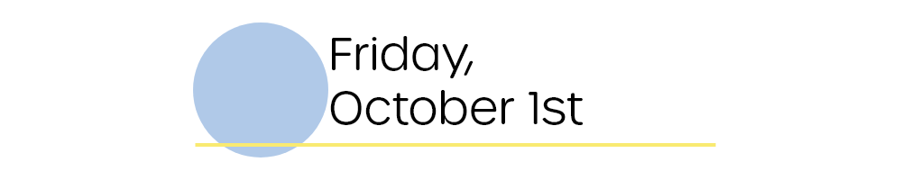 Friday Agenda
